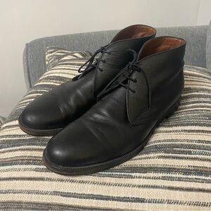 Fratelli Rossetti Black Leather Men's Size 7 Luxury Lace up Desert Ankle Boots